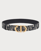 CHRISTIAN DIOR 30 Montaigne Reversible Belt | 迪奧 雙面皮帶 (35mm/藍黑色)