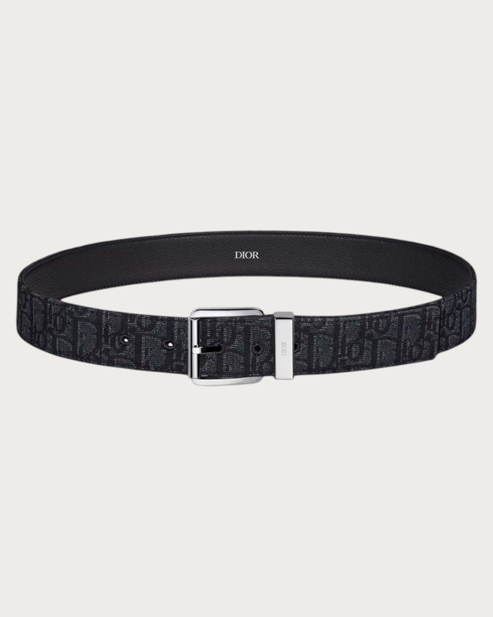 CHRISTIAN DIOR Men's Essential Belt Oblique Jacquard(Black