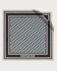 CHRISTIAN DIOR Oblique Diorwin 70 Square Scarf | 迪奥 老花丝巾 (蓝色老花)