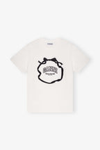 GANNI Off - White Relaxed Bow T-shirt | 短袖上衣 (白色) - LondonKelly 英國名牌代購