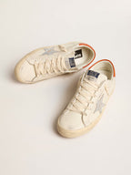 GOLDEN GOOSE Super - Star LTD with silver leather star and croc - print leather heel tab | 黃金鵝 Super - Star LTD 搭配銀色皮革星星與鱷魚紋皮革後跟標籤(白色) - LondonKelly 英國名牌代購