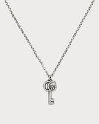 GUCCI Double G key Necklace Silver | 古驰 颈链 {银色) - LONDONKELLY 英国名牌代购