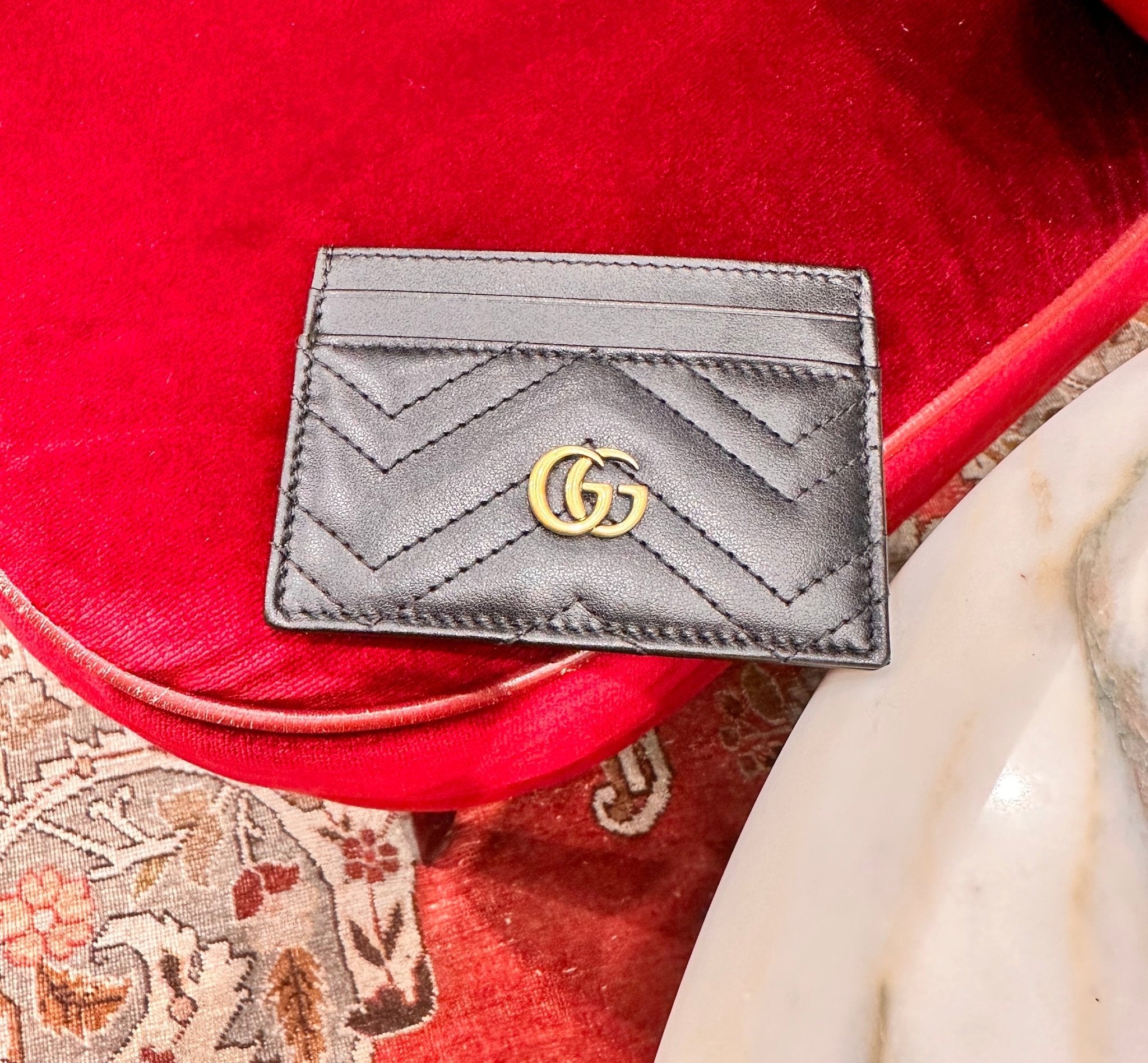 GUCCI GG Marmont Card Case Leather(2 Colors) | LONDONKELLY
