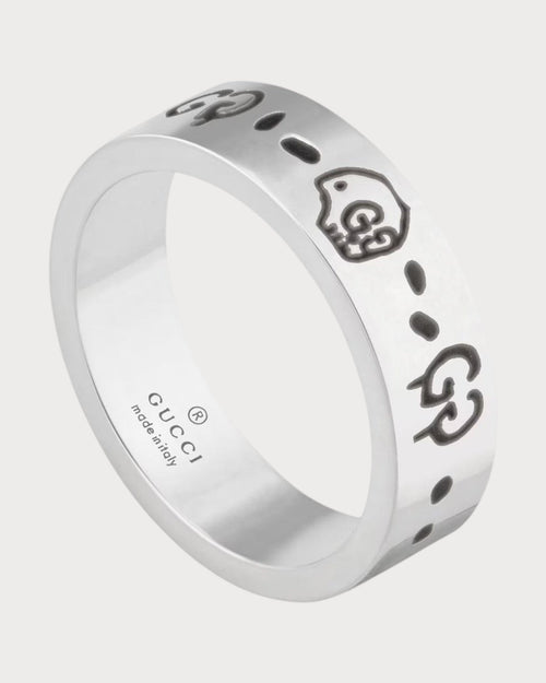 GUCCI GucciGhost ring in Silver | 古驰 戒指 (银色) - LONDONKELLY 英国名牌代购