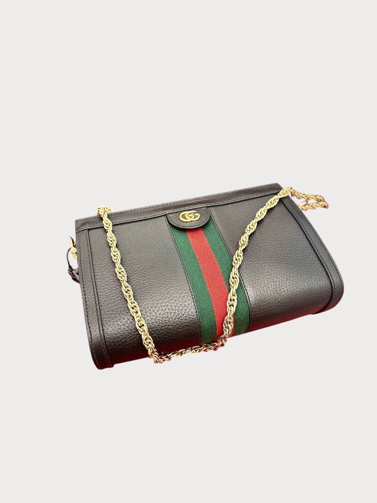 GUCCI Ophidia Pouch with Chain Leather(Noir) | LONDONKELLY