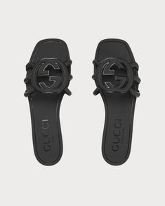 GUCCI Women's Interlocking G Slide Sandal | 古驰 橡胶拖鞋 (多色) - LondonKelly 英国名牌代购