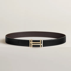 HERMES Men's H Au Carre Belt Buckle & Reversible Leather Strap | Hermes Men's Reversible Belt (32MM/Multicolor)