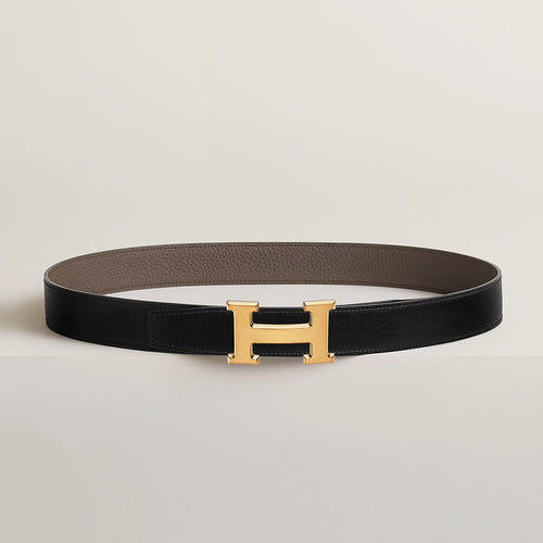 HERMES H Belt Buckle & Reversible Leather Strap | Hermes double-sided belt (32MM/ multi-color gold buckle)