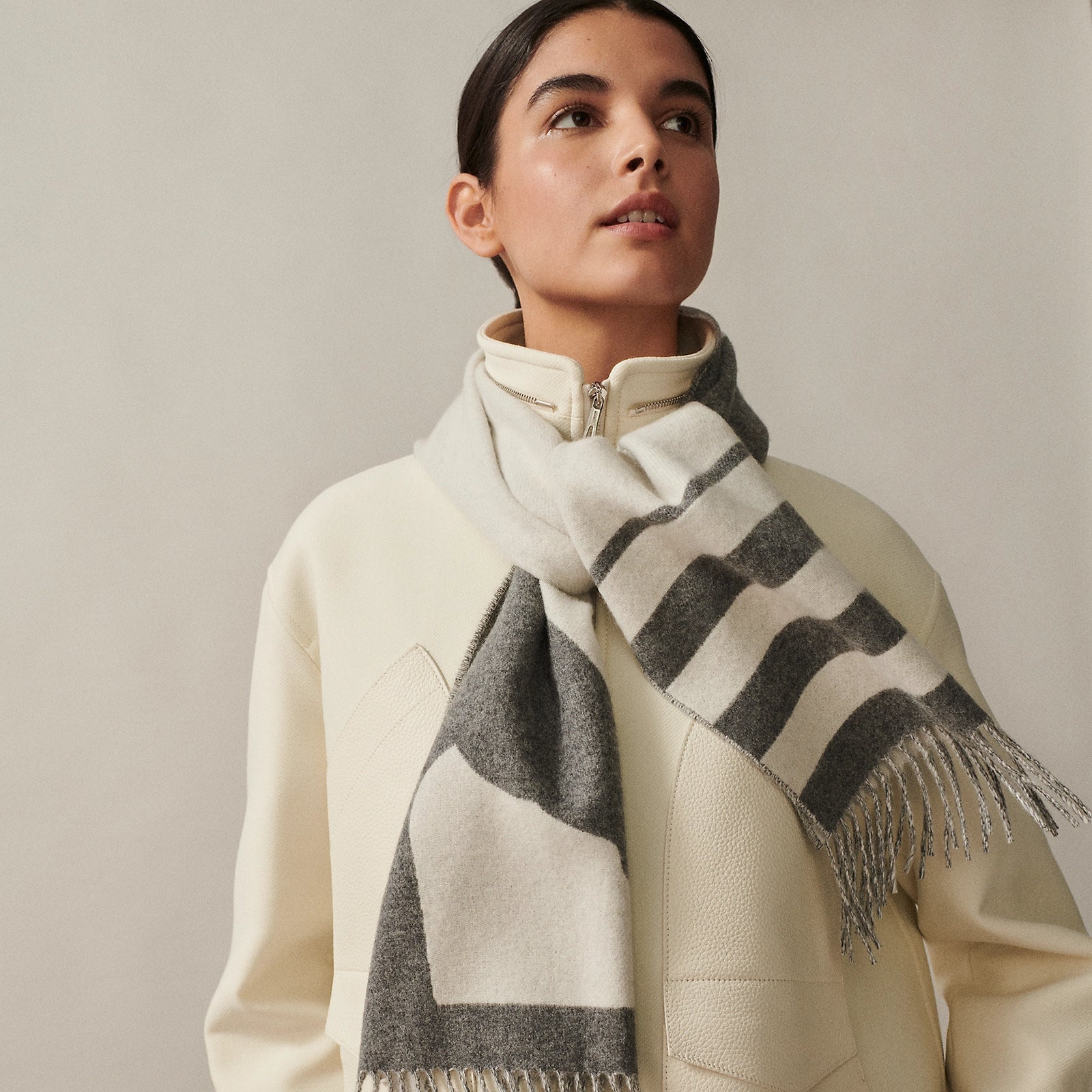 小物 hermes archive bi-color stole muffler HERMES Casaque Love Story Muffler Cashmere(Many) | LONDONKELLY