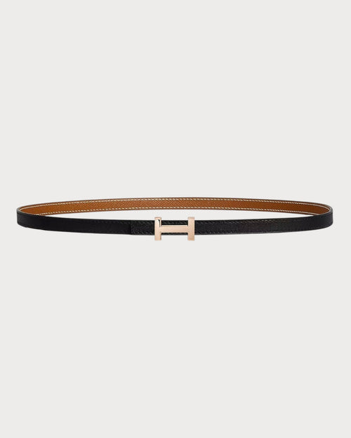 HERMES Focus Belt Buckle & Reversible Leather Strap | 爱马仕 双面皮带 (黑/啡色/玫瑰金扣) - LONDONKELLY 英国名牌代购