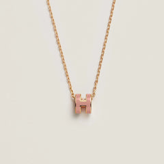 HERMES Gold Pop H Necklace Metal(Mini/Many)