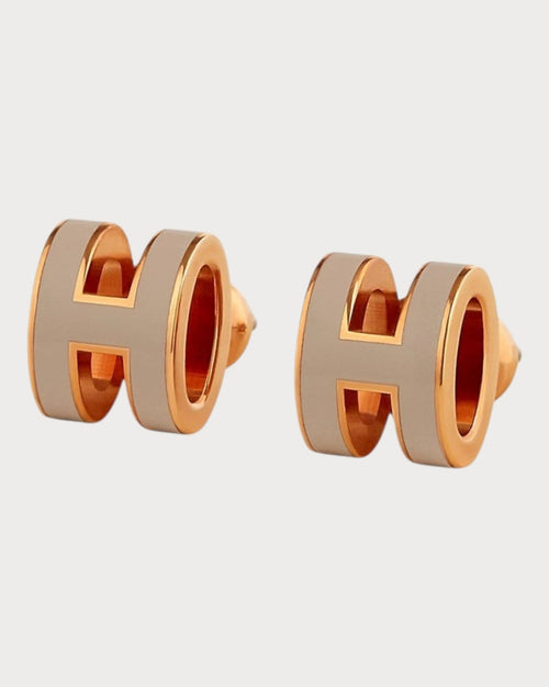 HERMES Rose Gold Mini Pop H Earrings | 爱马仕 玫瑰金耳环 (迷你/多色) - LONDONKELLY 英国名牌代购