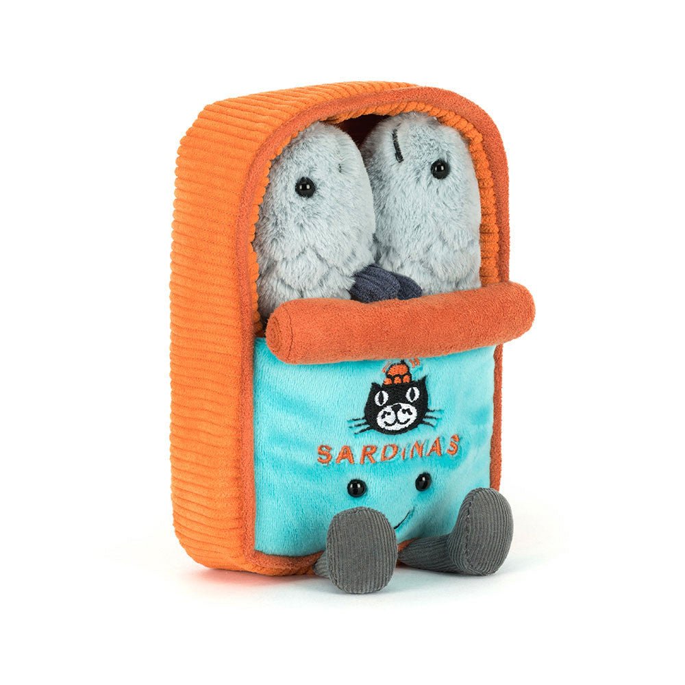 JELLYCAT Amuseables Sardine Tin | Cute sardine can doll (orange