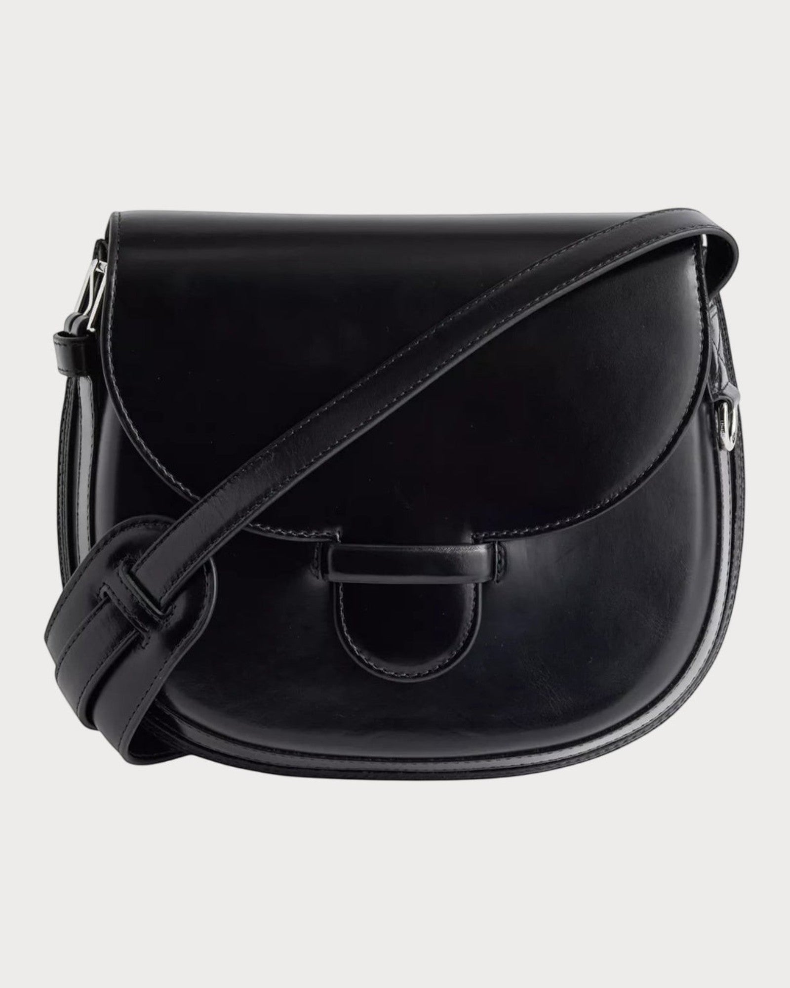 LEMAIRE Cartridge Sport Leather Shoulder Bag(Black) | LONDONKELLY
