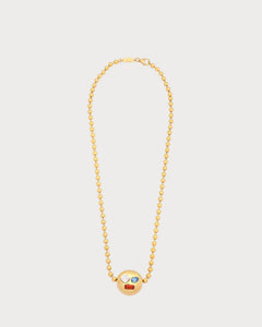 LOEWE Anagram Pebble Necklace in Sterling Silver and Crystals | 罗意威 颈链 (多色) - LondonKelly 英国名牌代购
