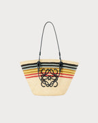 Loewe Medium Anagram Basket in Iraca Palm and Calfskin | 罗意威 草编篮 (啡色) - LondonKelly 英国名牌代购