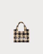 LOEWE Mini Loewe Font Tote in Raffia | 罗意威 迷你草编袋 (黑啡色) - LondonKelly 英国名牌代购