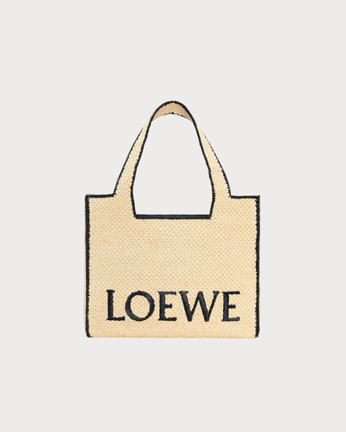 LOEWE Raffia Large Loewe Font Tote | 罗意威 草编袋 (啡色) - LondonKelly 英国名牌代购