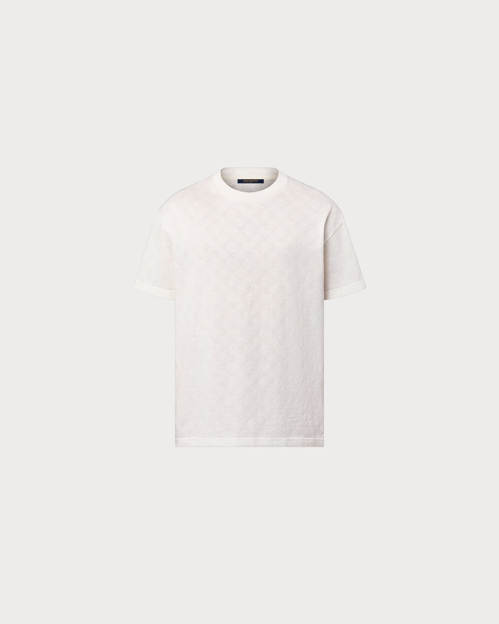 LOUIS VUITTON 1AFQ49 Men's Monogram Fil Coupe Cotton T-Shirt(White