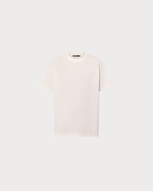 LOUIS VUITTON 1AFRAC Men's Damier Cotton Piqué T-Shirt | 路易威登 男仕上衣 (白色) - LondonKelly 英国名牌代购