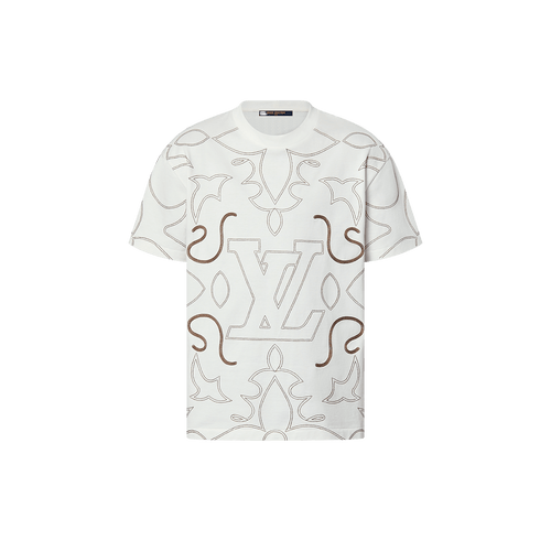 LOUIS VUITTON 1AFWVO Men's Embroidered Cotton T-Shirt | 路易威登 男仕上衣 (白色) - LondonKelly 英國名牌代購