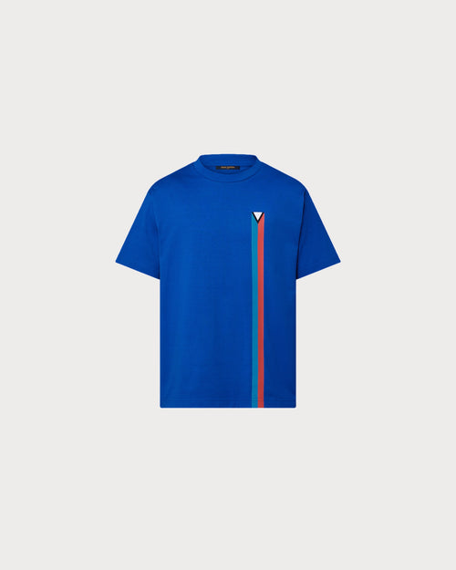 LOUIS VUITTON 1AG080 Short - Sleeved Embroidered Cotton T-Shirt | 路易威登 男仕上衣 (蓝色) - LondonKelly 英国名牌代购