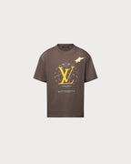 LOUIS VUITTON 1AHCL6 Washed Embellished Cotton T-Shirt | 路易威登 男仕上衣 (啡色) - LondonKelly 英国名牌代购