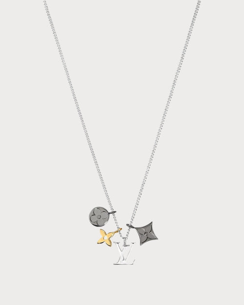 LOUIS VUITTON M00521 Men's LV Instinct Pendant | 路易威登 男仕颈链 (银色) - LONDONKELLY 英国名牌代购