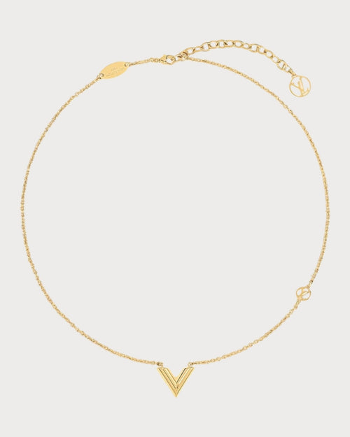 LOUIS VUITTON M00857 Essential V Necklace | 路易威登 颈链 (金色) - LONDONKELLY 英国名牌代购