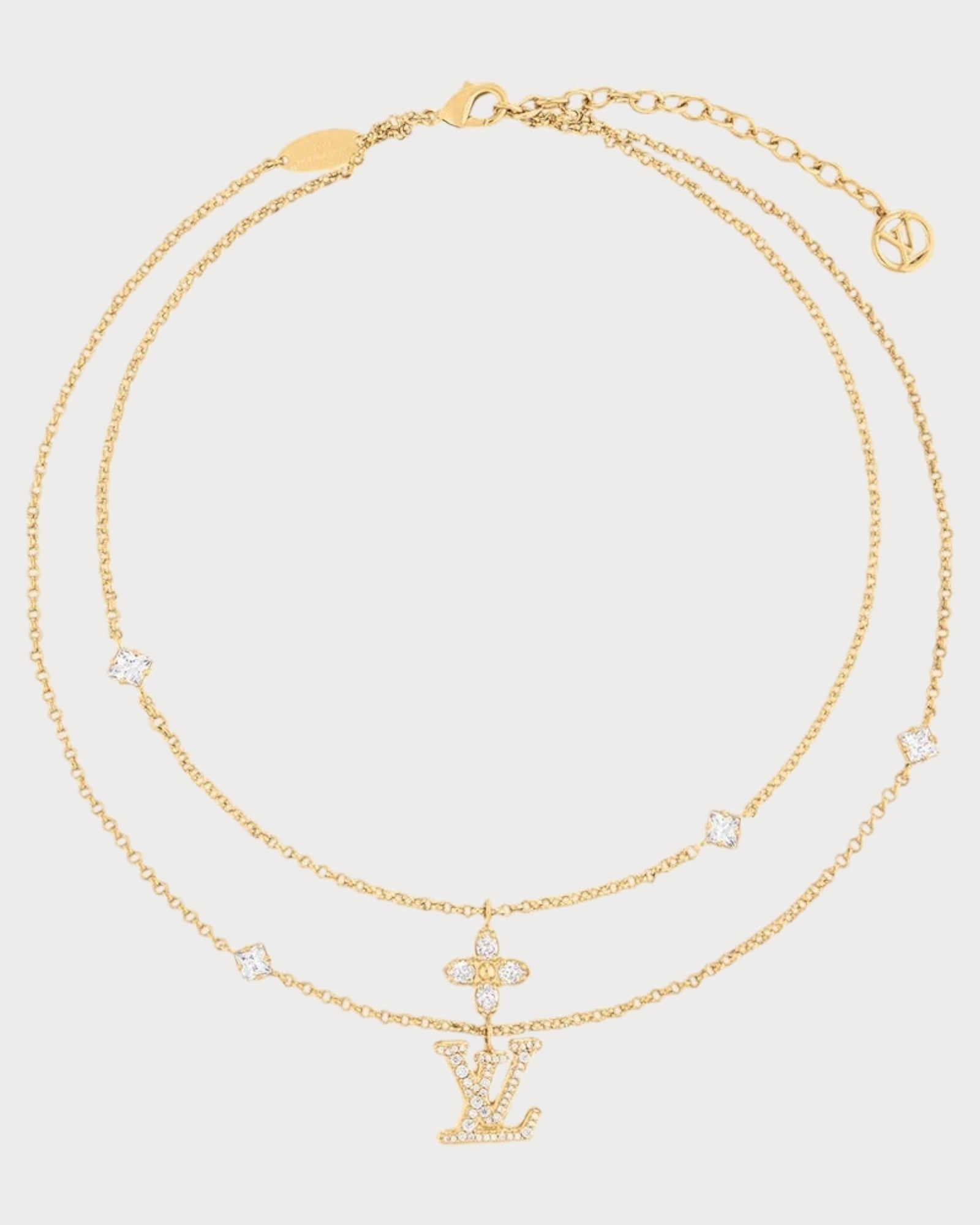 LOUIS VUITTON M01845 Lady LV Necklace Metal(Gold) | LONDONKELLY