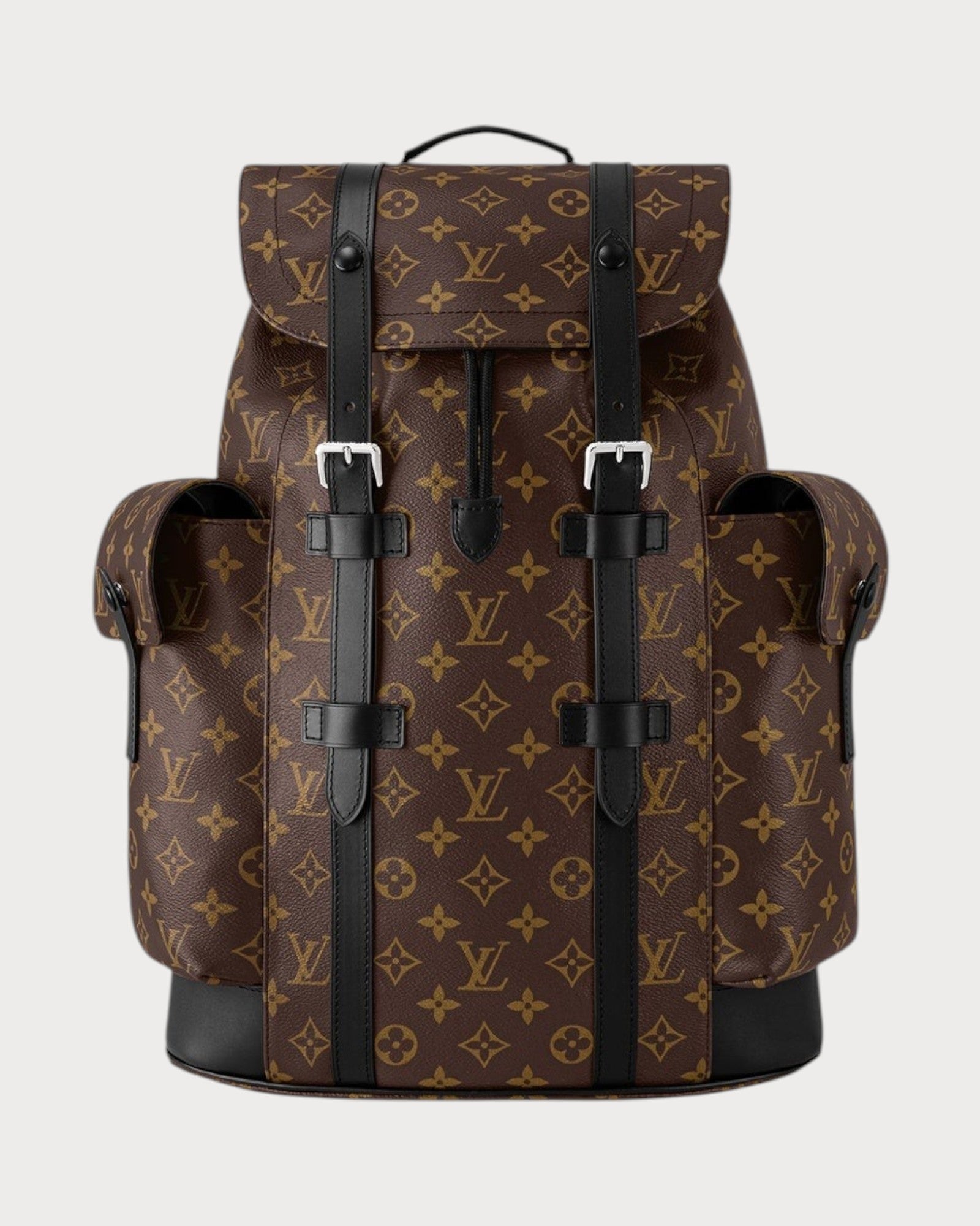 brown louis vuitton backpack men LOUIS VUITTON M43735 Men's Christopher Backpack Monogram Canvas(MM/Brown)