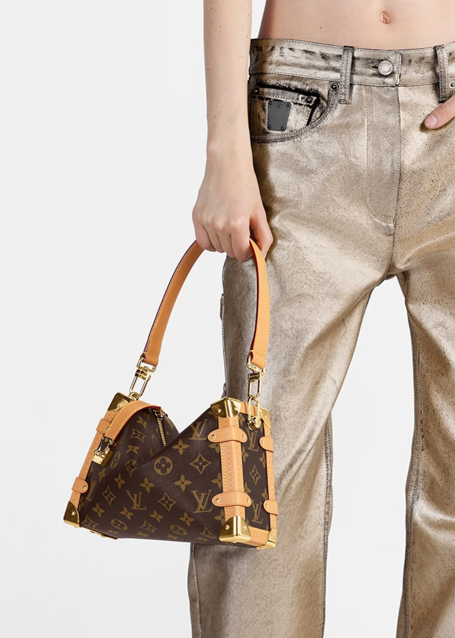 【特価】Louis Vuitton×HUMANMADE ボディバッグM59338 Side Trunk MM Monogram Canvas - Luxury Handbags - M46358 Brown