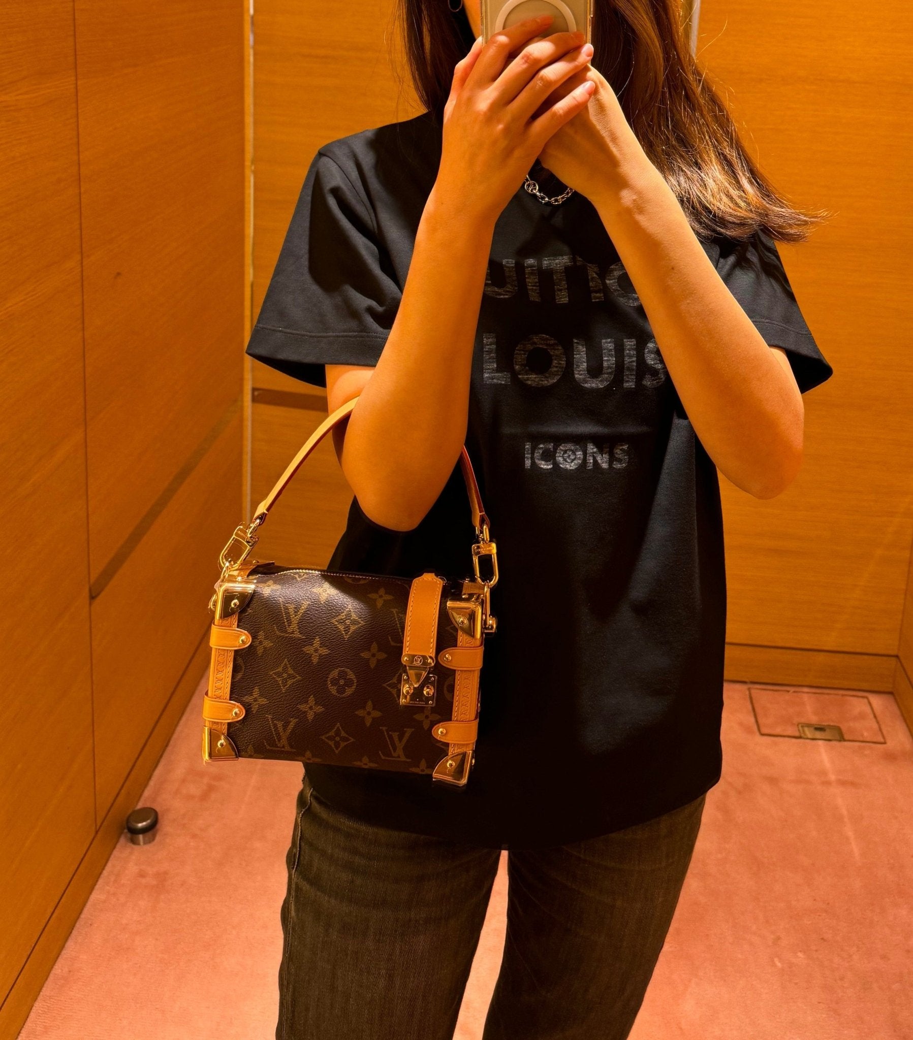 LOUIS VUITTON M46815 Side Trunk Bag Monogram Coated Canvas(PM