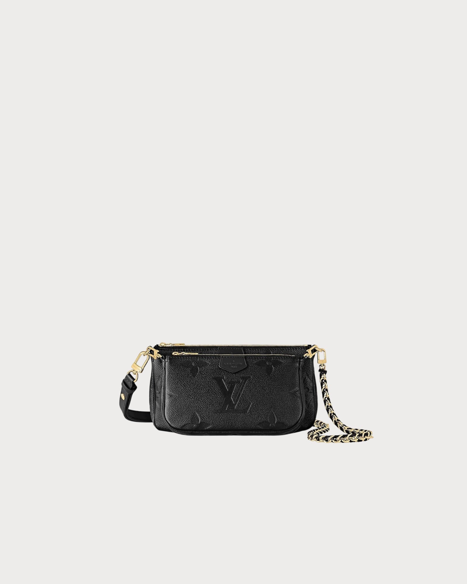 LOUIS VUITTON 黒 手袋 LOUIS VUITTON M80399 Multi Pochette Accessories Leather(Black