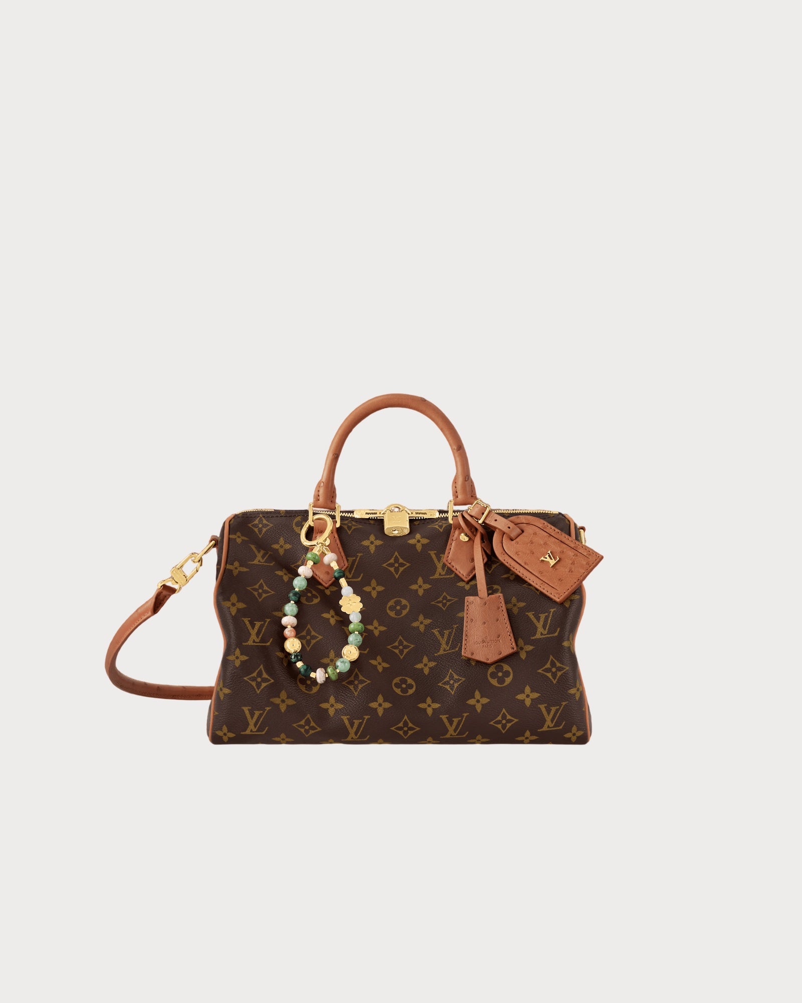 路易威登 N87212 Speedy Soft 30 Boho Bag Monogram塗層帆布手袋(啡色