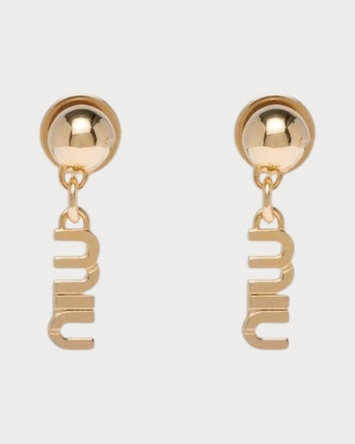 MIU MIU Metal Earrings | 缪缪 耳环 (金色) - LONDONKELLY 英国名牌代购