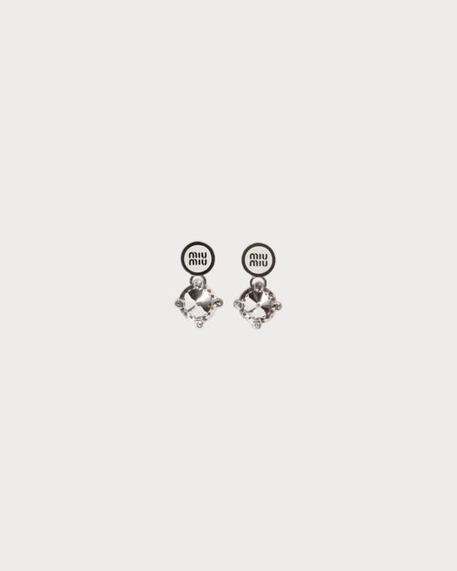 MIU MIU Metal Earrings with Crystals | 缪缪 耳环 (多色) - LondonKelly 英国名牌代购