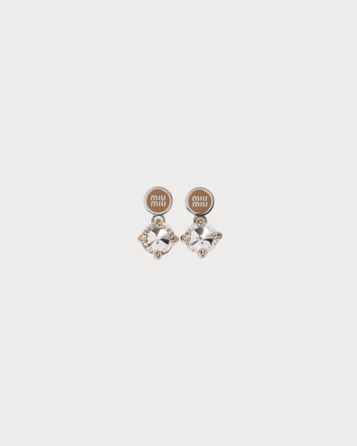 MIU MIU Metal Earrings with Crystals | 缪缪 耳环 (多色) - LondonKelly 英国名牌代购