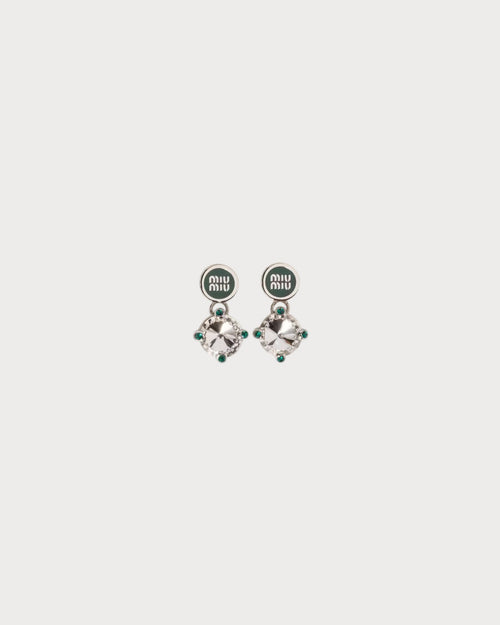 MIU MIU Metal Earrings with Crystals | 缪缪 耳环 (多色) - LondonKelly 英国名牌代购