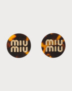 MIU MIU Plexiglas Earrings | 缪缪 耳环 (啡色) - LONDONKELLY 英国名牌代购