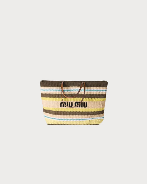 MIU MIU Raffia - Effect Woven Tote Bag | 缪缪 草编袋 (多色) - LondonKelly 英国名牌代购