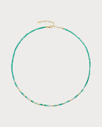 MONICA VINADER Delphi Gemstone 18ct Yellow Gold Vermeil And Green Onyx Beaded Necklace | 颈链 (绿色) - LondonKelly 英国名牌代购