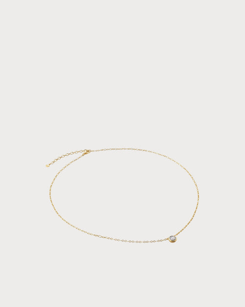 MONICA VINADER Essentials Large Lab - Grown Diamond Gold Vermeil Necklace | 頸鏈 (金色) - LondonKelly 英國名牌代購