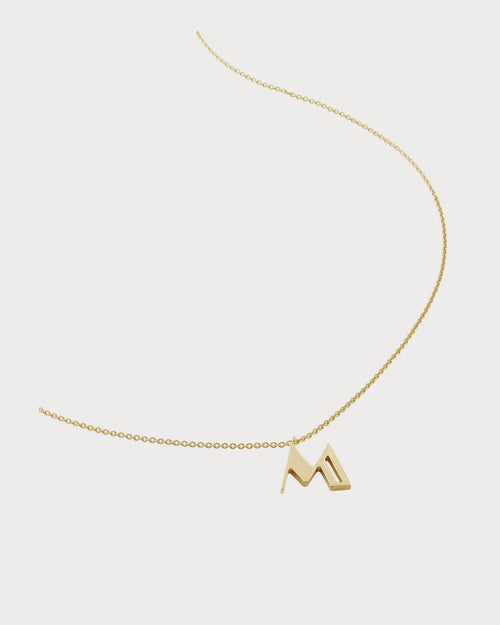 MONICA VINADER Initial M 18ct Gold Vermeil - Plated 925 Sterling Silver Necklace | 頸鏈 (金色) - LondonKelly 英國名牌代購