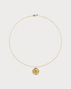MONICA VINADER Initial S Stamp 18ct Yellow Gold Vermeil Necklace | 颈链 (金色) - LondonKelly 英国名牌代购
