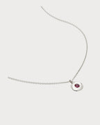 MONICA VINADER January Birthstone Sterling - Silver and Red Garnet Necklace | 颈链 (银色) - LondonKelly 英国名牌代购