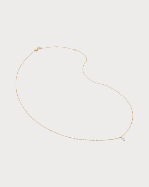 MONICA VINADER Marquise 14ct Yellow Gold And 0.016ct Lab - Grown Diamond Pendant Necklace | 頸鏈 (金色) - LondonKelly 英國名牌代購