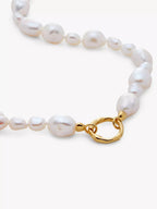 MONICA VINADER Nura Supersized - Pearl 18ct Gold - Plated Vermeil Sterling - Silver Necklace | 珍珠頸鏈 (金色) - LondonKelly 英國名牌代購
