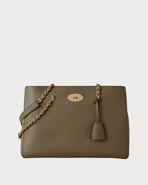 MULBERRY Lily Chain Tote | 玛百莉 Lily 链条托特包(亚麻绿色) - LondonKelly 英国名牌代购