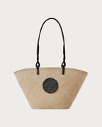 MULBERRY Raffia Basket Tote | 瑪百莉 拉菲草籃托特包(自然色與黑色) - LondonKelly 英國名牌代購
